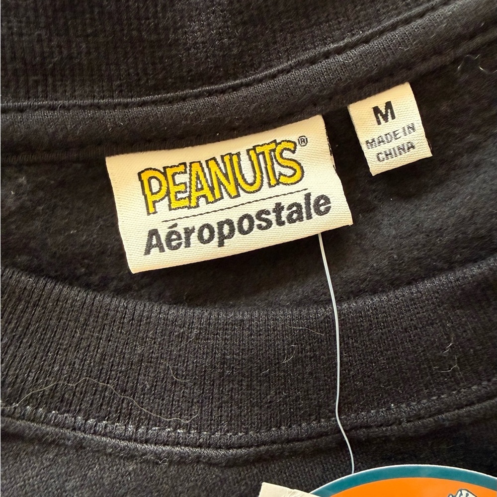 Aeropostale Black Peanuts Snoopy Graphic Sweatshirt - Picture 14 of 15